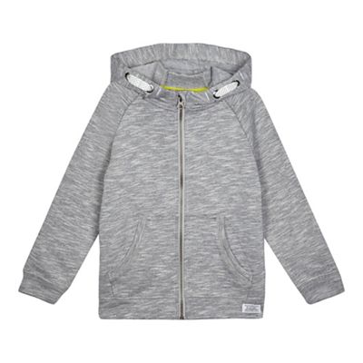 Boys' grey textured hoodie